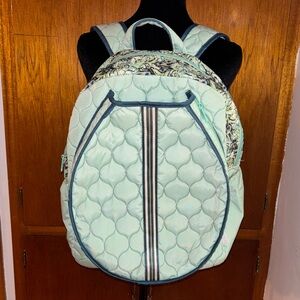 Cinda B Stylish Mint Green Quilted Women's Tennis Backpack